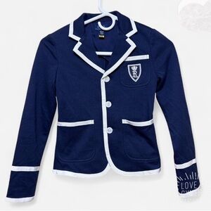 Polo by Ralph Lauren Kids Blazer in Deep Blue with White Accents